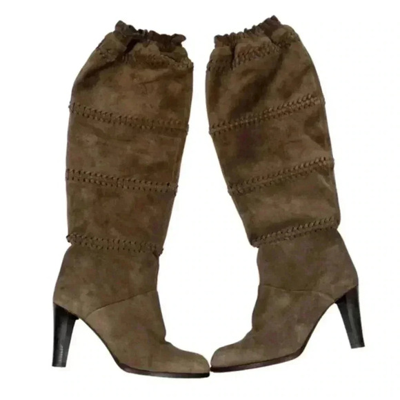 Vintage Coach Brown Suede Vintage Jae Knee High‎ Heeled Boot - Picture 2 of 11